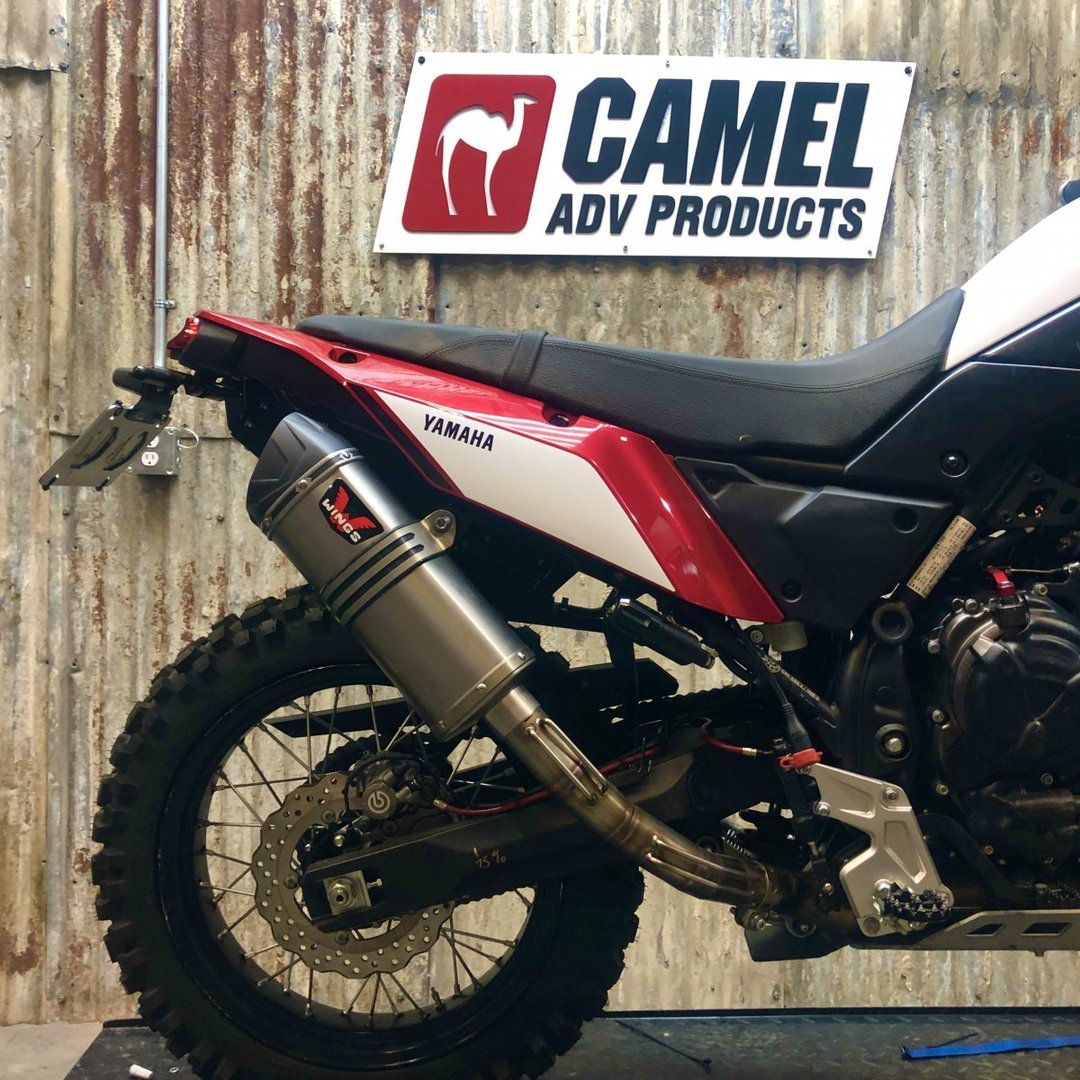 E-approved WINGS muffler with CAMEL ADV RALLY BEND high mount