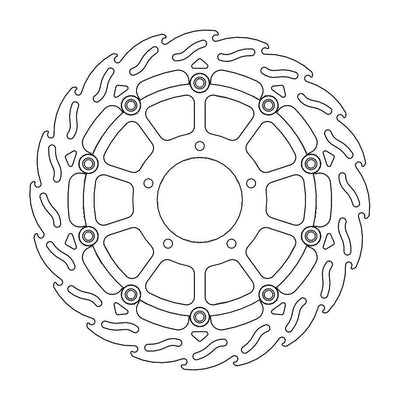 MOTO MASTER 112170, FLAME FLOATING ALU DISC 320 LEFT SIDE